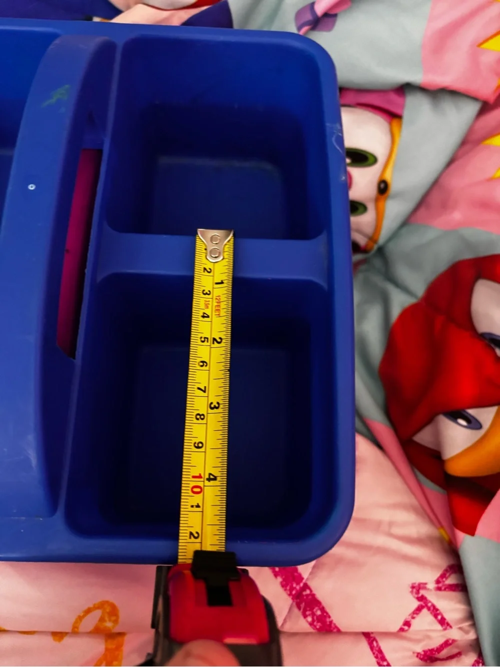 Blue & Pink Plastic Stackable Organizer Caddies